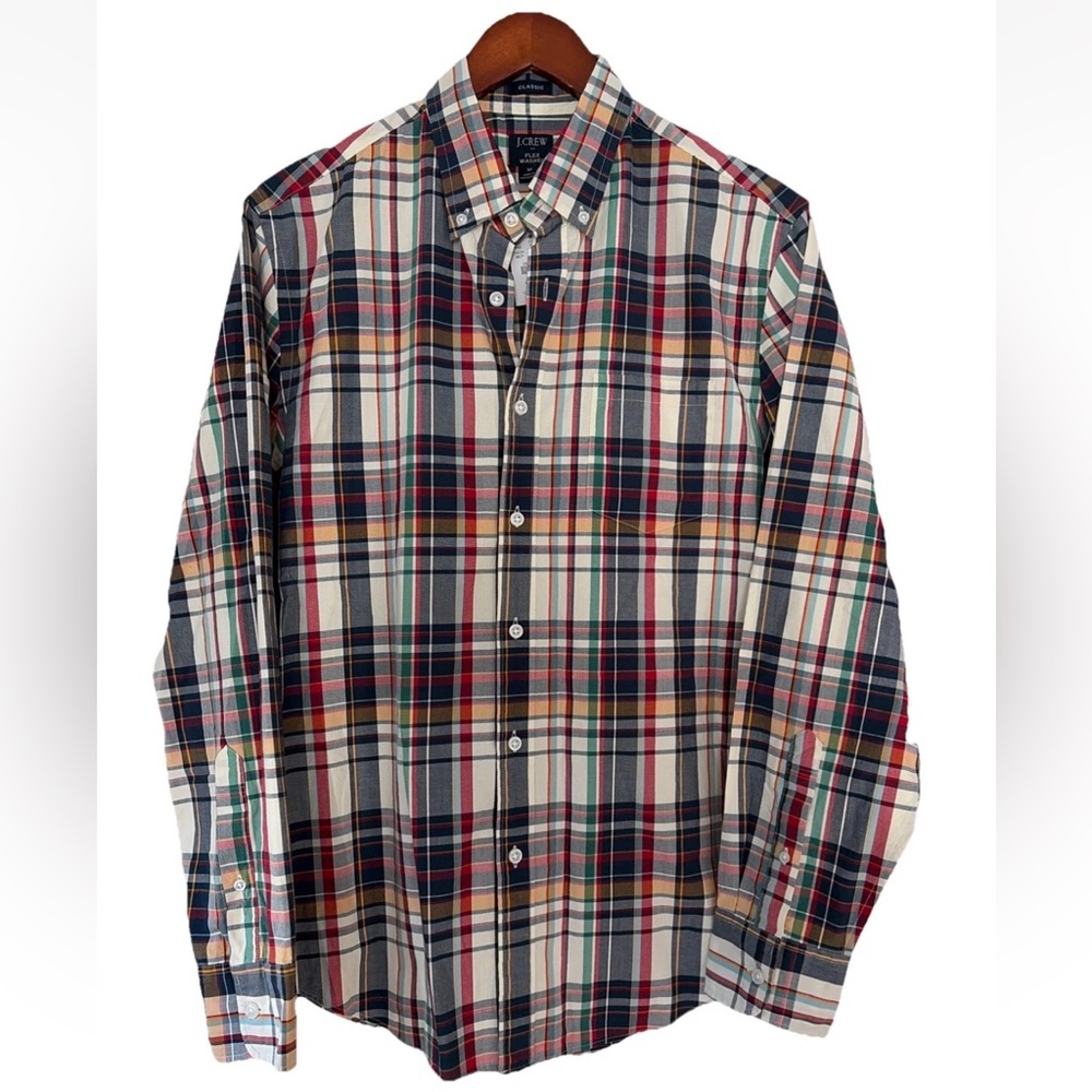 J. Crew Men’s M Classic Flex Fit plaid Button-Down Shirt NWT
